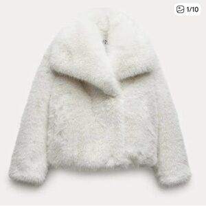 Zara Cream Teddy Jacket